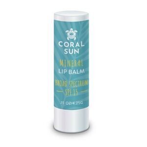 NWT Coral Sun SPF 15 Mineral Lip Balm -  Coconut